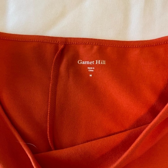 Garnet‎ Hill-Favorite A Line Dress-3/4 Sleeve-Burnt Orange-Women's Size Medium - Picture 8 of 8